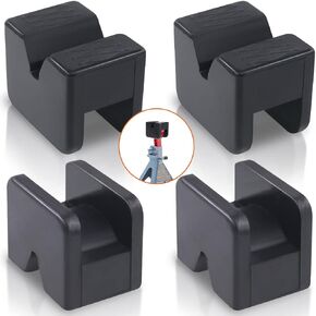 Swpeet 4 Pack Sparta Floor Round Type Jack Pad Adapter for Jack Stand 2-4 ton Universal Rubber Sparta Floor Slotted Frame Rail Pinch Welds Protector