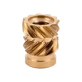 E-Z LOK Threaded Insert for Plastic Straight Flush Brass Thread Inserts 4-40 Pack of 100