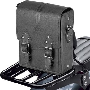 KEMIMOTO Motorcycle Sissy Bar Bag Sissy Bar Tool Bag 5L Tail bag Compatible with Sportster Softail Dyna Touring Soft Leather