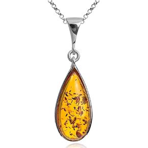 العنبر الفضة الاسترليني قلادة قلادة كلاسيكية 18 بوصة in Kuwait