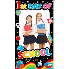 First Day of School Decorations Welcome School Photo Booth Props First Day of School Themed Backdrop Back to School Party Decor Supplies for Kids Preschool New School Year Classroom Party Decor