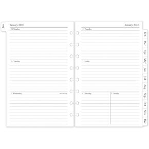 2025 Weekly & Monthly Planner Refill, Letter Size Planner Inserts for 11-Disc Discbound Planner, 12 Monthly Calendars with Monthly Tabs, 8.5"x11"