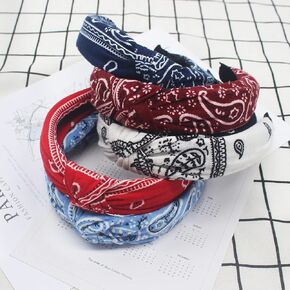 Pack of 6 Women's Vintage Hair Band Headband Women's Elastic Knot Hair Band Wide Headband with Teeth Twisted Fabric Turban Knitted Headbands Set for Women Girls