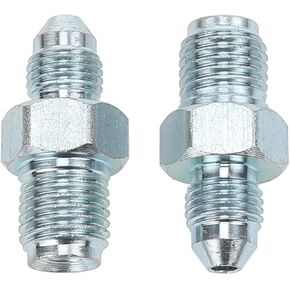 2PCS -3 AN to 7/16 x 20 Inverted Flare Male Brake Adapter Fittings Zinc-Plated Steel