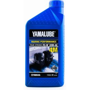 Yamaha Original OEM Yamalube LUB-20W40-FC-12 Hi Performance Full Synthetic 4M FC-W Outboard Marine Engine Oil Yamalube OEM - 1 Quart