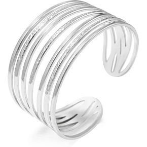 Gold Cuff Bracelet for Women Chunky 18K Gold Plated Bracelet Wide Open Bangle Bracelet in Kuwait