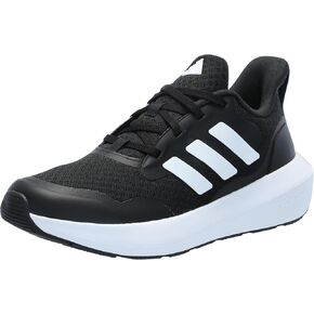 adidas Fortarun 2.0 Sneaker, Black/White/Black, 4 US Unisex Big Kid