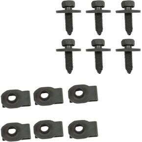Leaf Spring Bracket Mounting 12pc Kit Bolts J-Clips Replacement for Camaro Firebird Nova 1967-1981