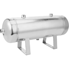 Fafeicy 5-Port Stainless Steel Air Reservoir 1.25MPa, High Pressure Air 10L 1/2 1/4NPT, for Automotive Energy Storage, Air Source Treatment Components