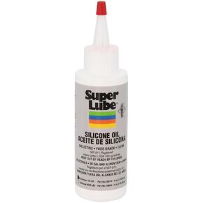 Super Lube Silicone Oil High & Low Temp CST (Clear, 4oz Bottle) | NSF Certified Food Grade & Clean | High and Low Temp Stable