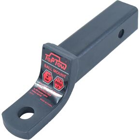 TOPTOW 64161 Trailer Hitch Ball Mount 2 inch Drop, Fits 2-inch Hitch Receiver, Matte Black