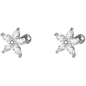 Kokoma Heart Dermal Anchor Tops and Base Stainless Steel Cubic Zirconia Surface Skin Body Piercing Internally Threaded Microdermals Body Jewelry for Women Men