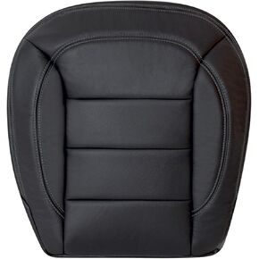 Black Leather Driver Side Bottom Replacement Seat Cover Compatible with Mercedes Benz ML350 ML400 2012 2013 2014 2015