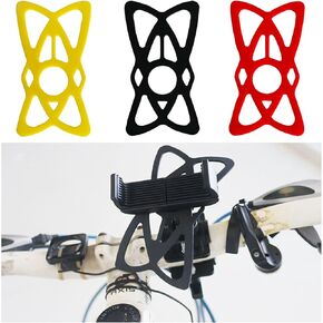 3 PCS Bike Phone Mount Holder Band, Elastic Smart Phone Security Silicone Strap for Motorcycle Bike Phone Mount, Universal Bike Accessories Replacement Parts for Most Cell-Phone (Style 2)
