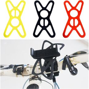 3 PCS Bike Phone Mount Holder Band, Elastic Smart Phone Security Silicone Strap for Motorcycle Bike Phone Mount, Universal Bike Accessories Replacement Parts for Most Cell-Phone (Style 2)