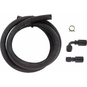 ICT Billet Universal Power Steering Pump Low Pressure Return Hose Kit Reservoir Cut to Length 551082-LPH