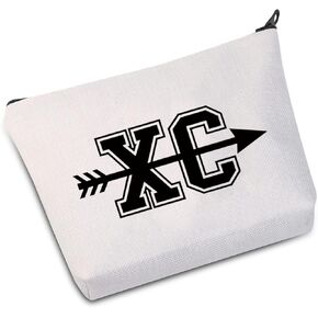 JXGZSO Cross Country Running Lover Gift Cross Country G Travel Cosmetic Bag XC Track Running Cross Country Zipper Storage Bag (XC Bag)