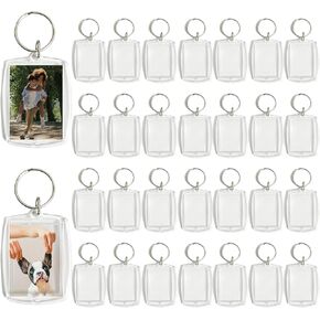 Acrylic Photo Frame Keyring, Personalized Keychains,Clear Picture Keychain as Gift