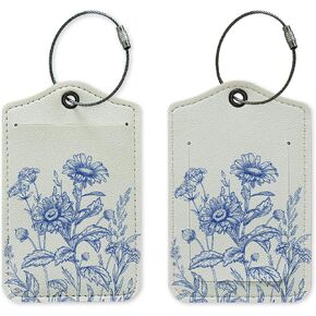 Beach Luggage Tag, Trendy Sea Aura Luggage Tags for Suitcases, Beach Vacation Gifts, Beach Lover Gifts, Privacy Protection PU Leather Travel Name Tags Identifiers for Luggage in Kuwait