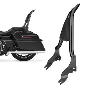 Sissy Bar for Harley Touring, Detachable ​Rear Passenger Backrest Fits for 2009-2024 CVO Road King Road Glide Street Glide Electra Glide (Black, 18")