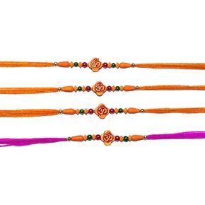 Set of 4 Traditional Rakhi Designer Rakhi- Best Handmade Rakhi for Loving Brother/Sibling/Rakhi for Brother, Rakhi Bracelet, Raksha Bandhan Rakhi, Raksha Bandhan Festival Design85