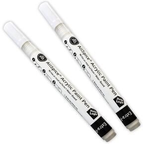 AllSpice Paint Pen, White, Extra-Fine Tipped (2-Pack)