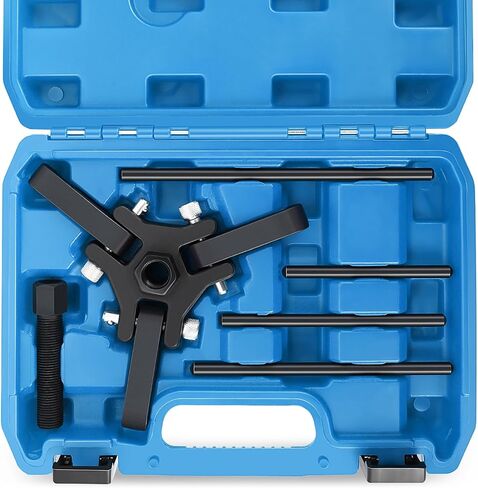 DNA MOTORING Harmonic Balancer Pulley Puller 6-pcs Set 3-Jaw Puller for Harmonic Dampers & Balancers Removal Compatible with Chrysler GM Mitsubishi,Blue,TOOLS-00318 in Saudi Arabia