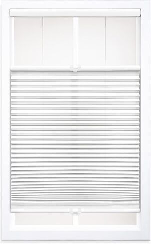 DEZ FURNISHINGS Cordless 1.5" Light Filtering Top Down Bottom Up Cellular Shade, 72" W x 48" H, White in Saudi Arabia