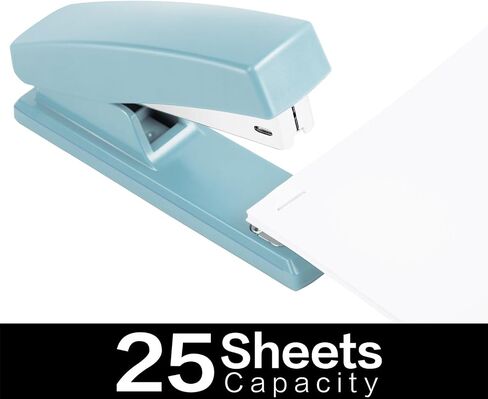 Deli Stapler, Desktop Staplers with 640 Staples, Office Stapler, 25 Sheet Capacity, White in Saudi Arabia