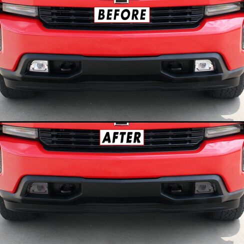 SlickMod PreCut Vinyl Smoke Tint for 2019-2021 Chevy Silverado LTZ, RST & High Country Headlight & Foglight (1. Headlight & Foglight, 20Percent Dark Smoke) in Saudi Arabia