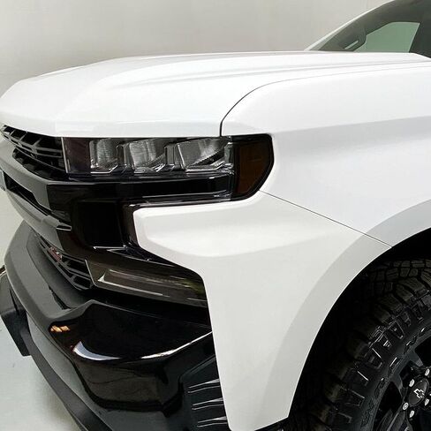 SlickMod PreCut Vinyl Smoke Tint for 2019-2021 Chevy Silverado LTZ, RST & High Country Headlight & Foglight (1. Headlight & Foglight, 20Percent Dark Smoke) in Saudi Arabia