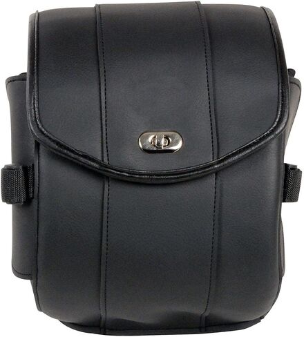 Milwaukee Leather MP8110 Small Black PVC Motorcycle Cruiser Style Turn Clasp/Zipper Sissy Bar Bag - One Size in Saudi Arabia