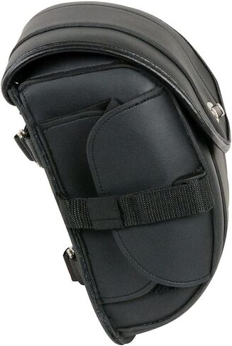 Milwaukee Leather MP8110 Small Black PVC Motorcycle Cruiser Style Turn Clasp/Zipper Sissy Bar Bag - One Size in Saudi Arabia