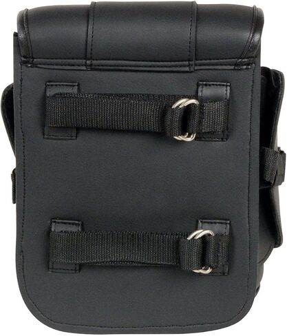 Milwaukee Leather MP8110 Small Black PVC Motorcycle Cruiser Style Turn Clasp/Zipper Sissy Bar Bag - One Size in Saudi Arabia