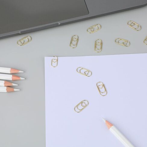 200 قطعة من مشابك الورق على شكل قلب، مشابك ورقية ذهبية صغيرة، مشابك ورقية لطيفة ومضحكة للوازم المكتبية، وتزيين الزفاف، والمستندات، ومنظم الملاحظات in Kuwait