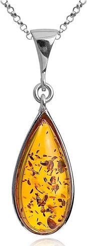 العنبر الفضة الاسترليني قلادة قلادة كلاسيكية 18 بوصة in Kuwait