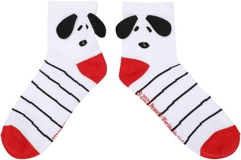 Peanuts 3D Charlie Brown and Snoopy Women's Quarter Crew Ankle Socks in Saudi Arabia