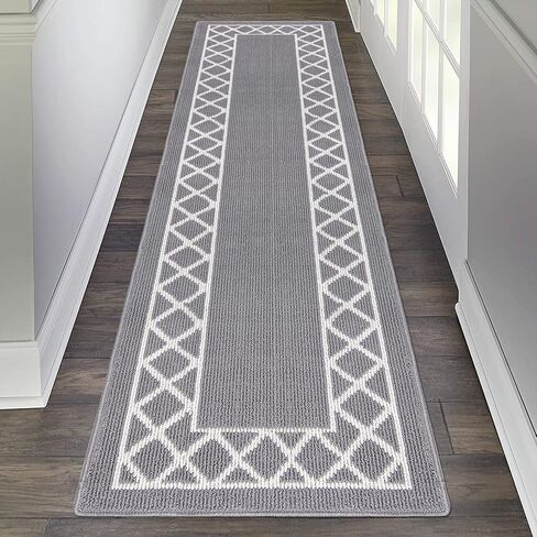 Pauwer Kitchen Rugs Runners for Hallways 2x8, Absorbent Door Mats Indoor, Washable Entryway Rug Runner, Farmhouse Laundry Room Rug, Non Slip Throw Rugs Carpet Runners for Hallway Entryway,Grey in Kuwait