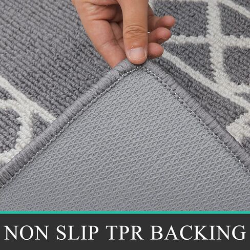 Pauwer Kitchen Rugs Runners for Hallways 2x8, Absorbent Door Mats Indoor, Washable Entryway Rug Runner, Farmhouse Laundry Room Rug, Non Slip Throw Rugs Carpet Runners for Hallway Entryway,Grey in Kuwait
