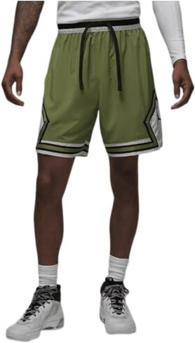 شورت Nike Jordan Dri-FIT Sport الرجالي المنسوج الماسي (Sky J Light Olive/Sea Glass/Black، FB7580-340) مقاس X-Large in Saudi Arabia