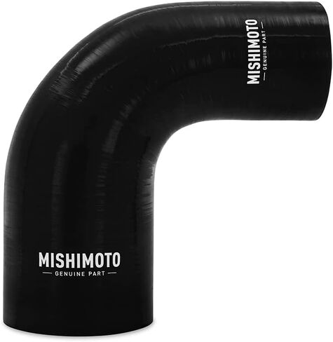 Mishimoto MMCP-R90-3035BK 90-Degree Silicone Transition Coupler, 3.00" to 3.50", Black in Saudi Arabia