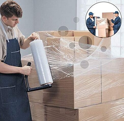 غلاف منكمش قوي مقاس 18 بوصة × 1200 قدم، قوة صناعية قياس 80، فيلم قوة من الدرجة التجارية، غلاف النقل والتعبئة، للأثاث، الصناديق، المنصات (عبوة واحدة) in Saudi Arabia
