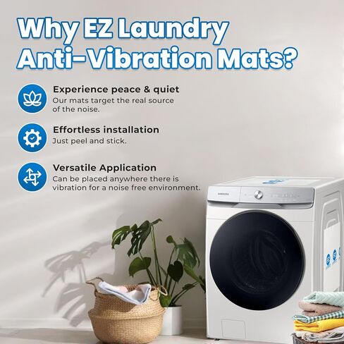 Anti Vibration Sound Deadening Mat for Washing Machine or Laundry Pedestal (White) in Saudi Arabia