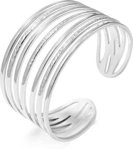 Gold Cuff Bracelet for Women Chunky 18K Gold Plated Bracelet Wide Open Bangle Bracelet in Kuwait