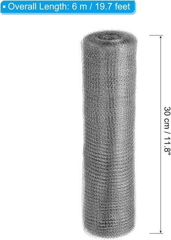 PATIKIL 12inx20ft Wire Mesh Hole Fill Fabric, Stainless Steel Mesh Double Layer Blocker Flexible Mesh Screen for Hole Filler and Plant Protection in Saudi Arabia