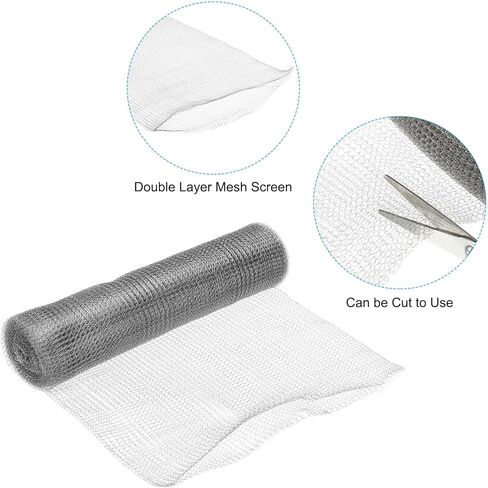 PATIKIL 12inx20ft Wire Mesh Hole Fill Fabric, Stainless Steel Mesh Double Layer Blocker Flexible Mesh Screen for Hole Filler and Plant Protection in Saudi Arabia