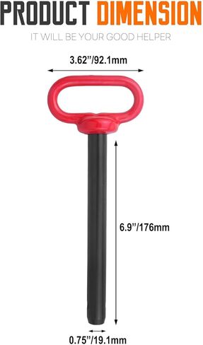 2 قطعة دبوس ربط، 3/4 × 6-1/2 بوصة دبوس وصلة سحب الجرار ومشبك دبوس بوابة المقطورة، دبابيس وصلة مقطورة جزازة العشب شديدة التحمل للمقطورة والقارب والسيارة والمركبات الترفيهية والشاحنة (3/4 × 6-1) /2 بوصة) in Kuwait