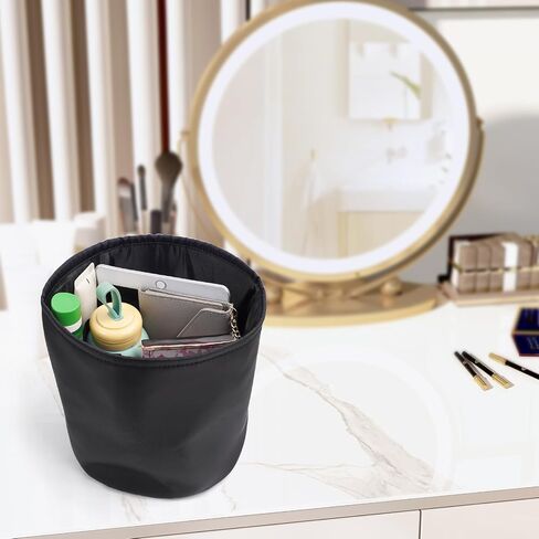 NOTAG Purse Organizer Insert Round Bucket Bag Organizer Nylon Bag Organizer for Handbag Small Tote Organizer Insert (Beige) in Kuwait