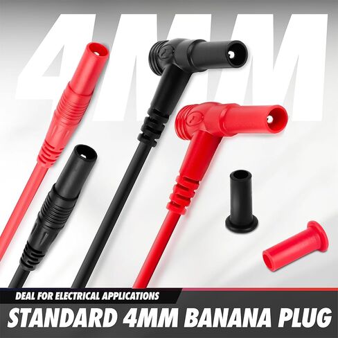 مجموعة سلاسل اختبار متعددة 29 قطعة من PowerBear مع مجسات اختبار ثقب الأسلاك القابلة للاستبدال، ومشابك التمساح، ومشابك خطاف الاختبار، وملقط اختبار لمقياس المشبك الرقمي المتعدد in Kuwait