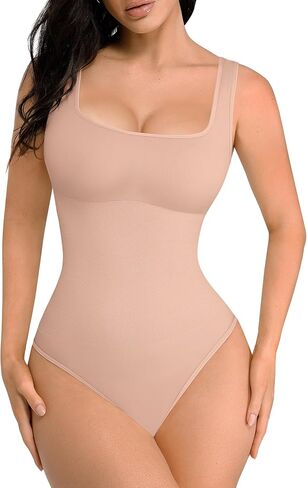 FeelinGirl Bodysuits for Women Seamless Round Neck Tummy Control Compression Shapewear Bodysuit Going Out Tank Tops in Saudi Arabia